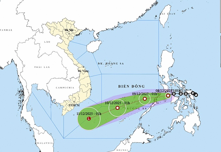 Ap thap tien vao Bien Dong, gio manh gay bien dong tren dien rong hinh anh