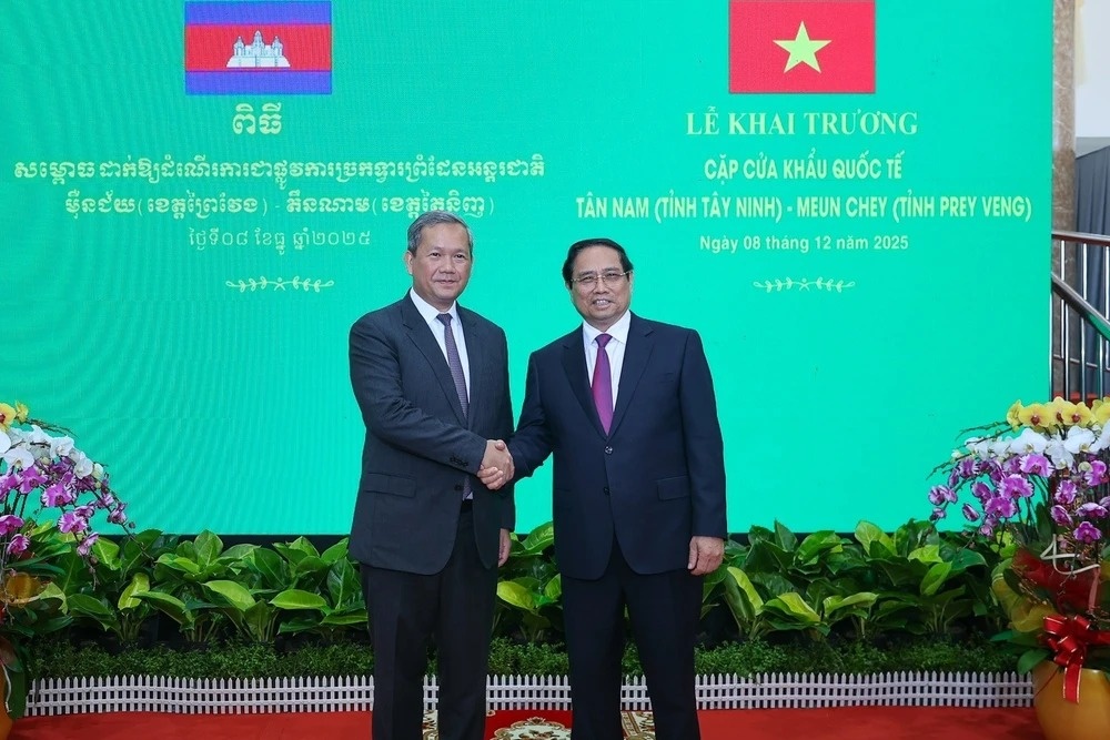 Thu tuong Pham Minh Chinh hoi dam voi Thu tuong Campuchia Hun Manet hinh anh