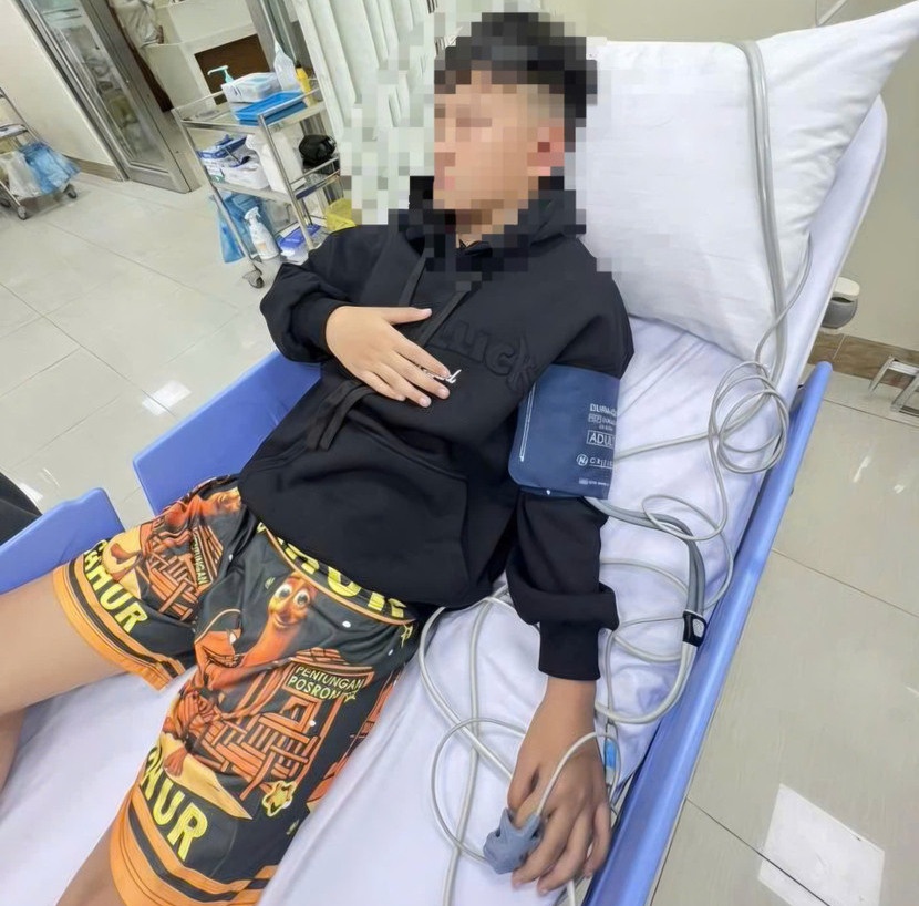 chau be bi danh anh 1