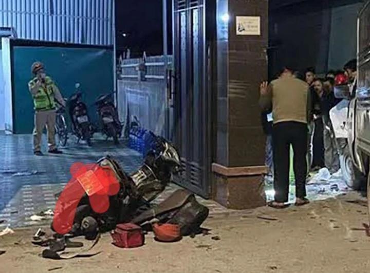 Phong xe may kep 3 tong xe tai, mot thieu nien o Nghe An tu vong hinh anh