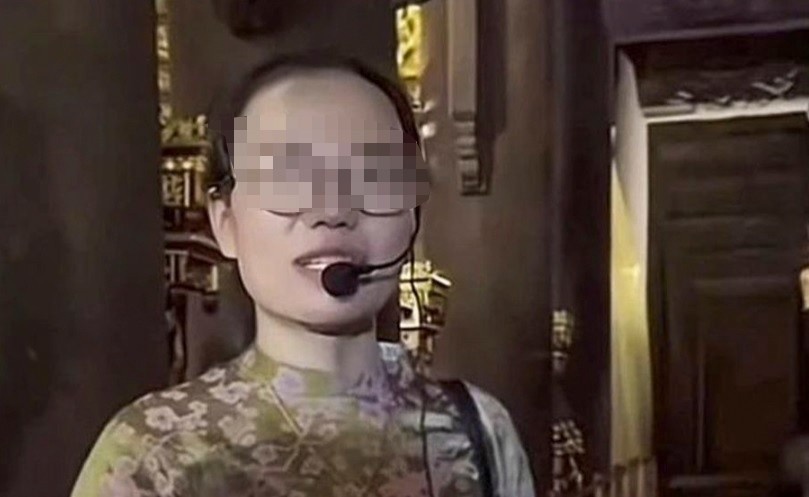 Nu huong dan vien tuong trinh loi thuyet minh sai ve nha Tay Son hinh anh