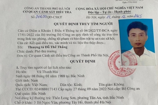 Cong an Ha Noi truy tim nguoi dai dien Cong ty hop tac quoc te HPT hinh anh
