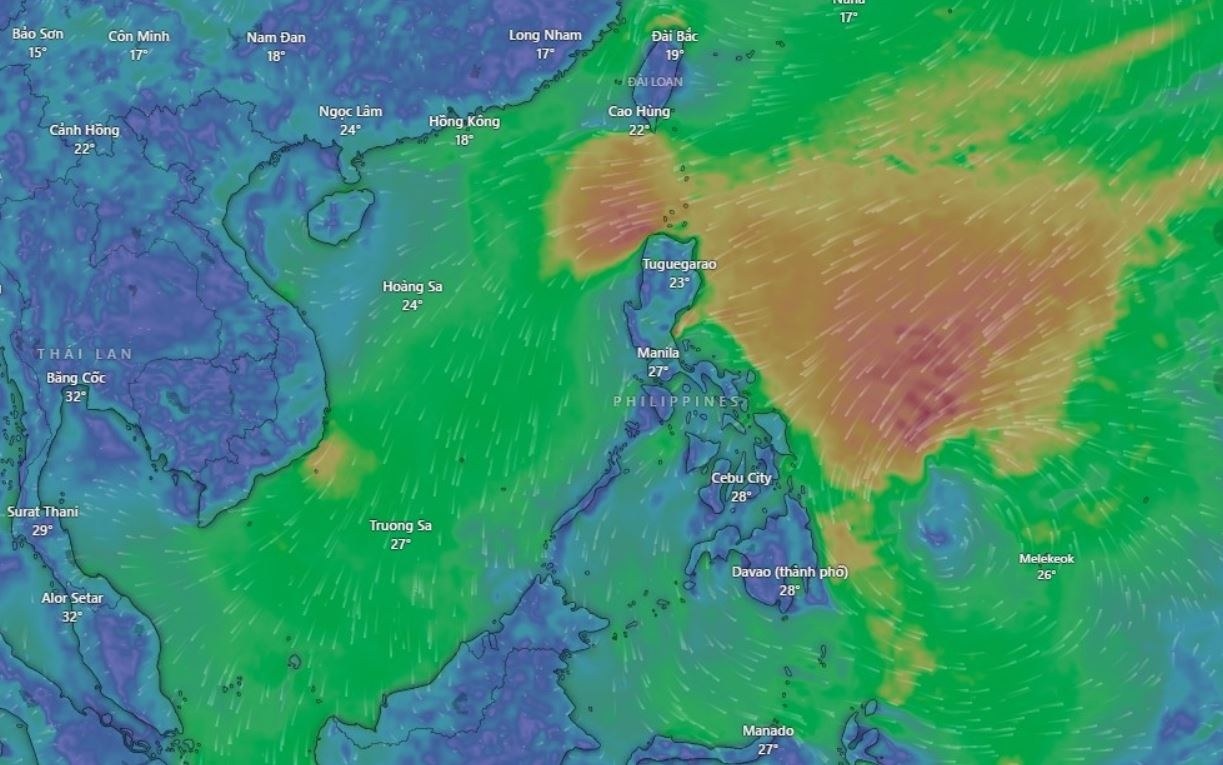 Ap thap nhiet doi o Dong Philippines co the manh len thanh bao hinh anh