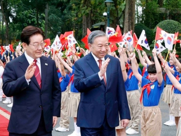 Tong Bi thu, Chu tich nuoc chu tri Le don chinh thuc TT Han Quoc hinh anh