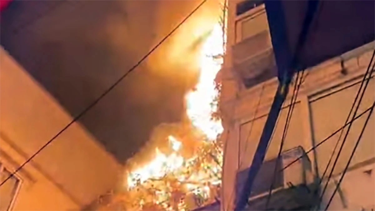 Chay nha pho Hoang Mai anh 1