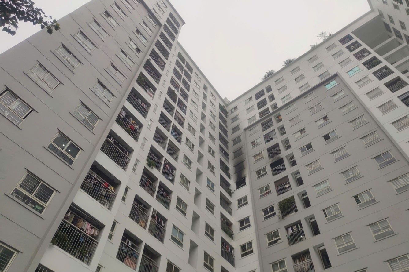 Chay tai tang 9 chung cu o Ha Noi hinh anh