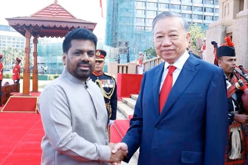 Le don trong the Tong Bi thu, Chu tich nuoc tham Sri Lanka hinh anh