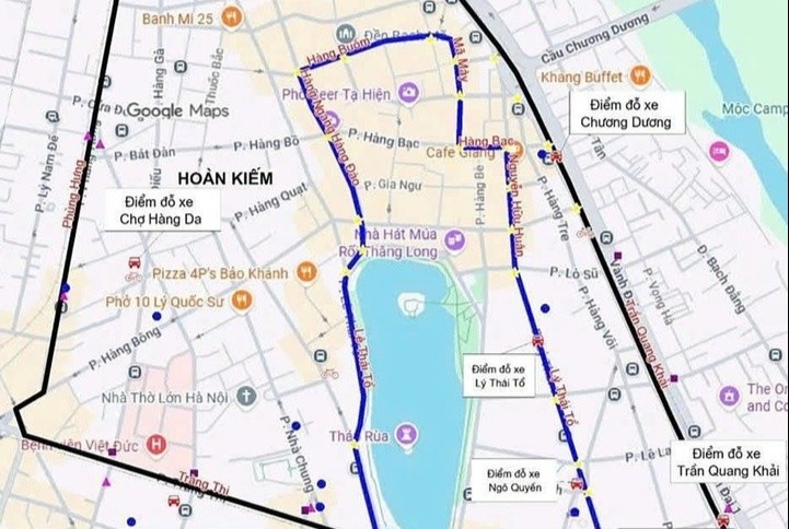 Ha Noi du kien cam xe may xang theo gio o vung loi Hoan Kiem tu 1/7 hinh anh