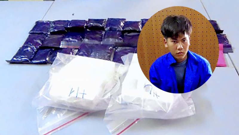 doi tuong van chuyen,  2 banh heroin,  6.000 vien ma tuy anh 1