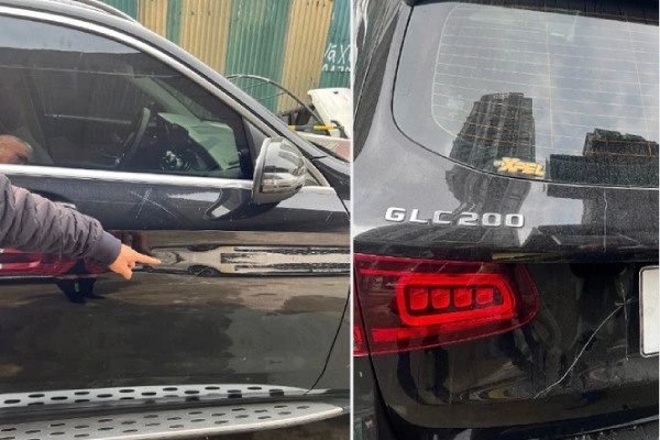 Vu oto Mercedes bi cao xuoc, dap kinh lai: Nguoi pha xe xin boi thuong hinh anh