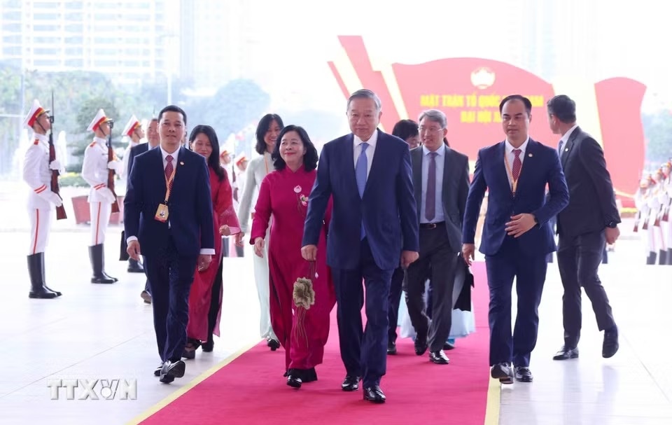 Toan canh le khai mac Dai hoi dai bieu toan quoc MTTQ Viet Nam lan thu XI hinh anh