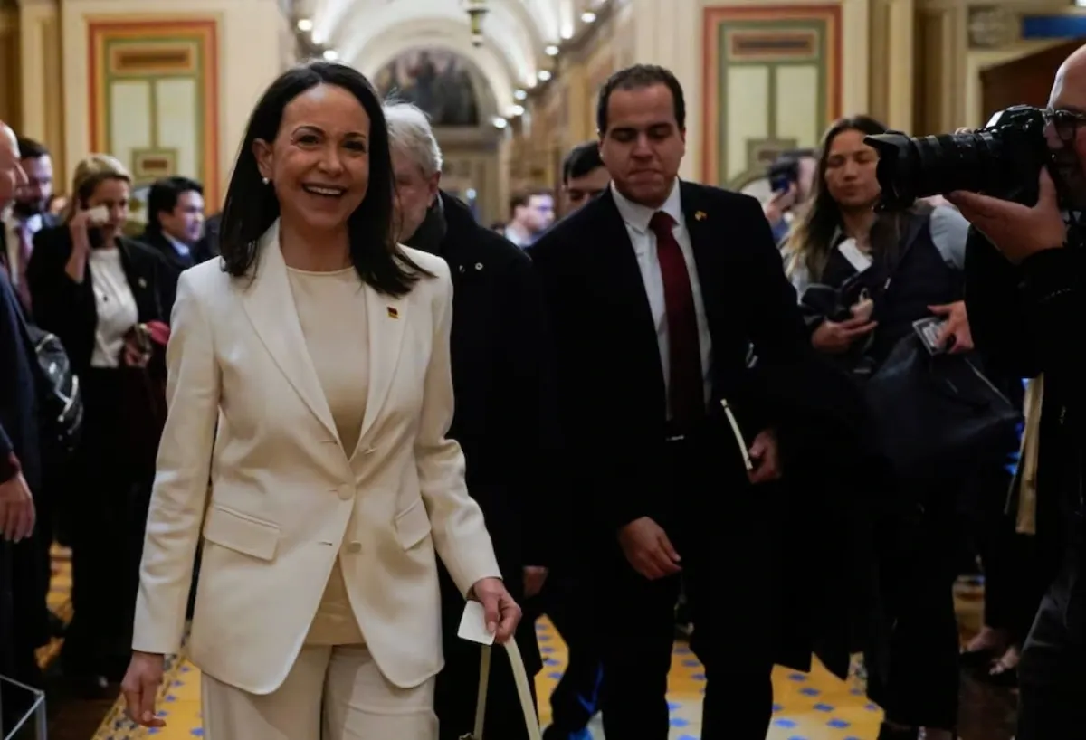 Lanh dao phe doi lap Venezuela trao lai Nobel Hoa binh cho TT Trump hinh anh