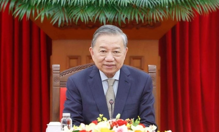 Tong Bi thu dien dam voi Tong thong Han Quoc hinh anh