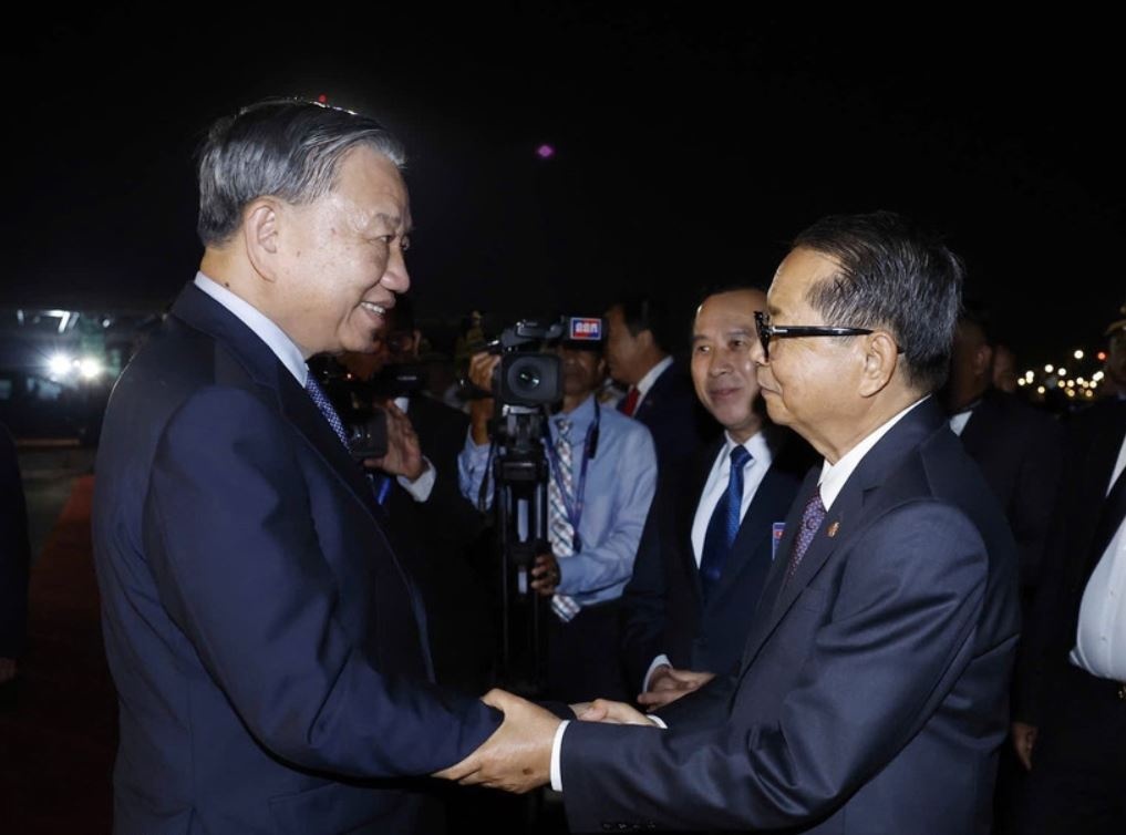 Tong Bi thu ket thuc tot dep chuyen tham Vuong quoc Campuchia hinh anh