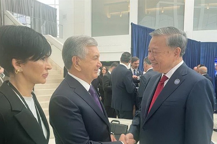 Tong Bi thu dien dam cung nguoi ban gan bo voi Viet Nam tai My hinh anh