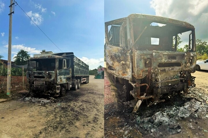 Xe dau keo chay rui, nghi do tai xe thap huong hinh anh