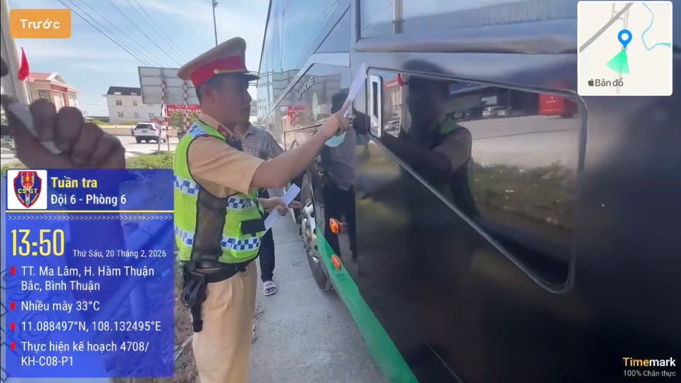 Mot tai xe xe khach dinh loat loi tren cao toc, bi phat hon 100 trieu hinh anh