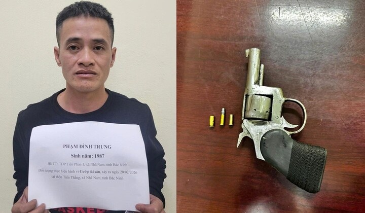 Bat giu nghi pham,  Dung sung cuop oto anh 1