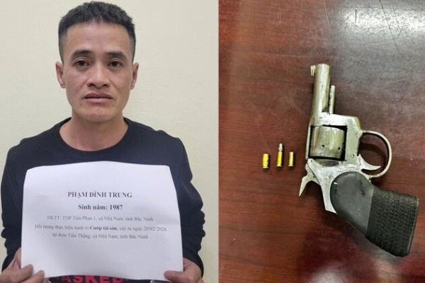 Bat giu nghi pham dung sung cuop oto sau mot gio gay an o Bac Ninh hinh anh