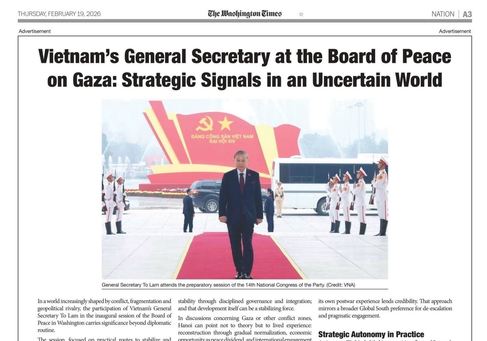 Truyen thong My danh gia cao vai tro Viet Nam voi hoa binh toan cau hinh anh