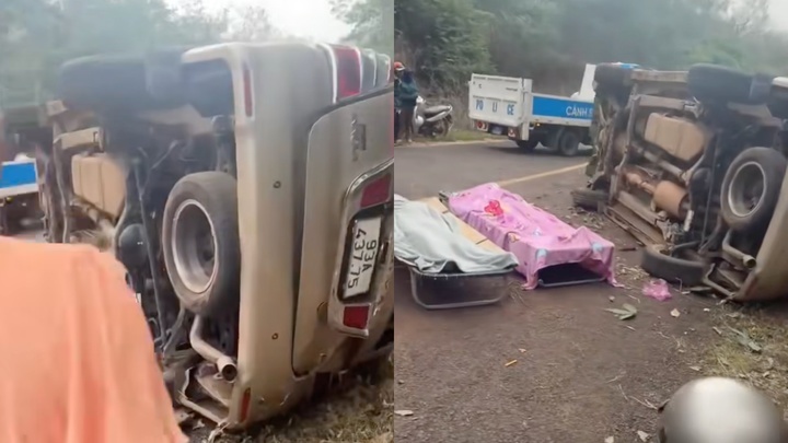 Lat xe 7 cho o Dong Nai, 2 nguoi tu vong hinh anh