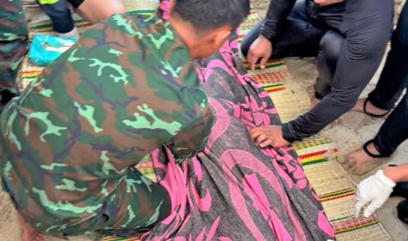 Tim thay thi the be gai bi song cuon tai Khanh Hoa hinh anh