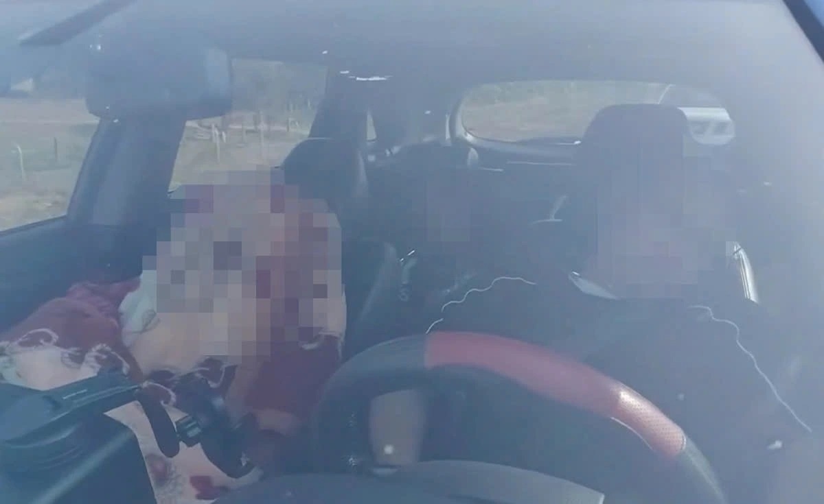 Tai xe dung xe de ngu tren cao toc hinh anh