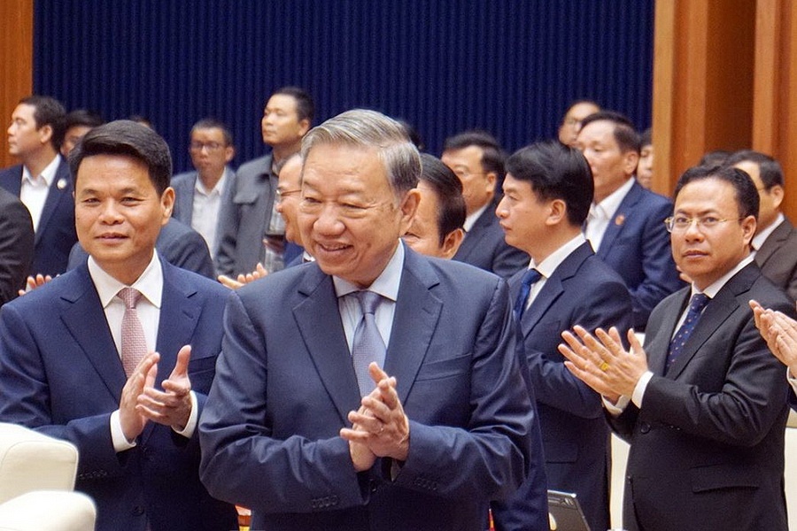 Tong Bi thu To Lam lam viec voi Dang bo thanh pho Hai Phong hinh anh