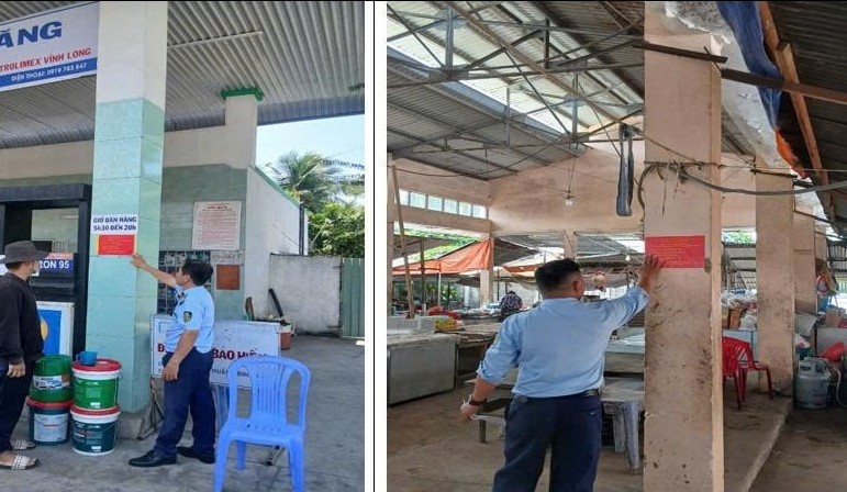 Vinh Long xu phat cay xang tu y dong cua hinh anh