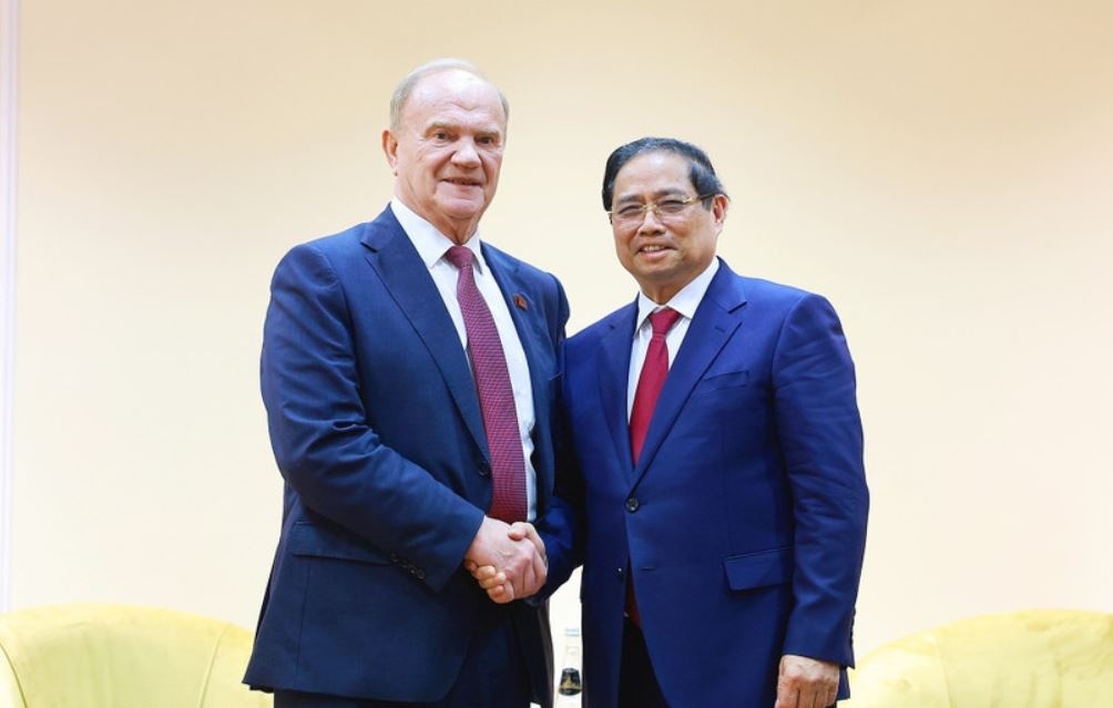 Thu tuong tiep Chu tich Dang Cong san Nga hinh anh