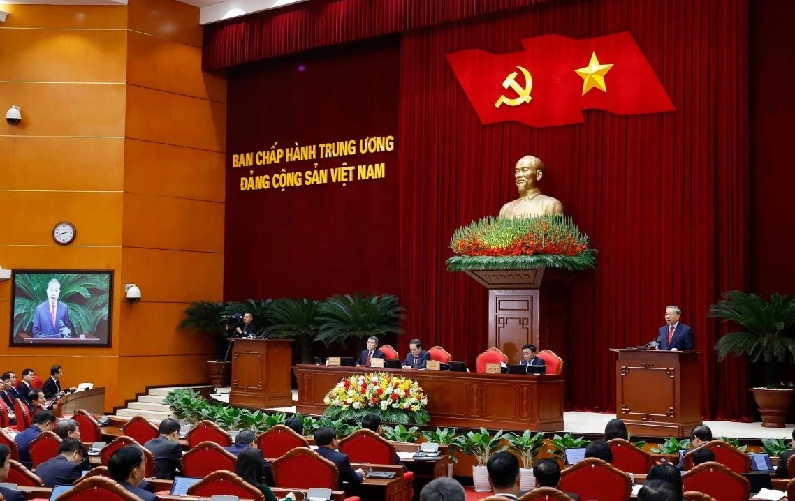 Toan van phat bieu cua Tong Bi thu khai mac Hoi nghi TU lan thu 2 hinh anh