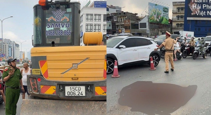 Va cham xe may xuc o Hai Phong, mot phu nu tu vong hinh anh