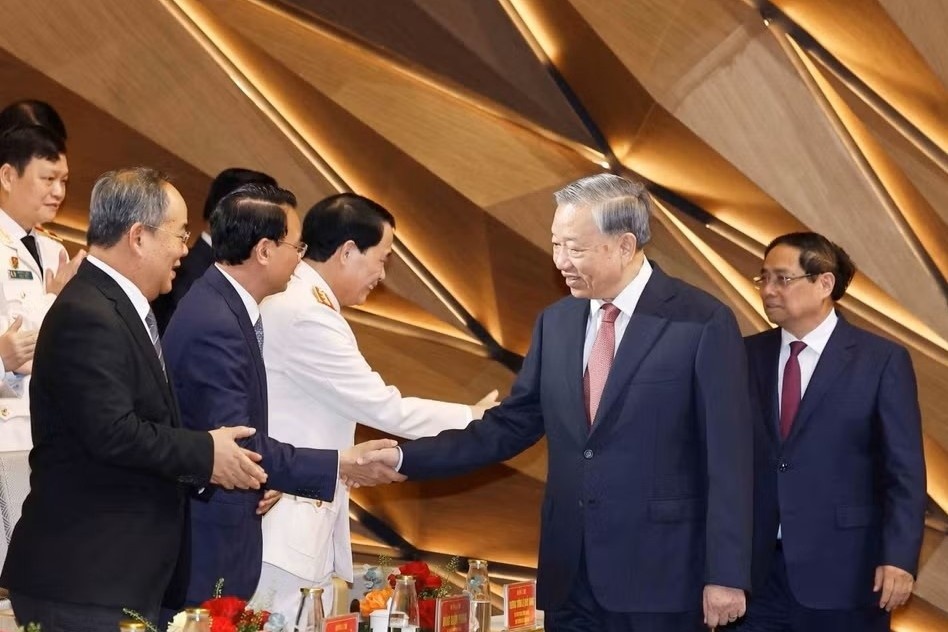 Tong Bi thu, Chu tich nuoc du ky niem 80 nam Tham muu Cong an Nhan dan hinh anh