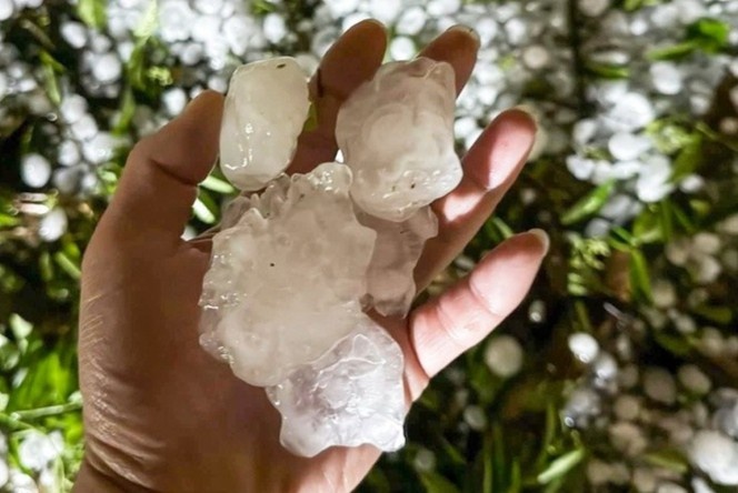 Mua da to nhu qua trung doi xuong Lao Cai hinh anh