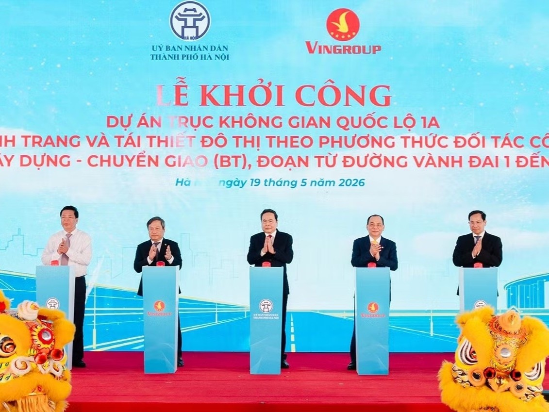 Ha Noi khoi cong mo rong quoc lo 1A doan Vanh dai 1 - Cau Gie len 16 lan xe hinh anh