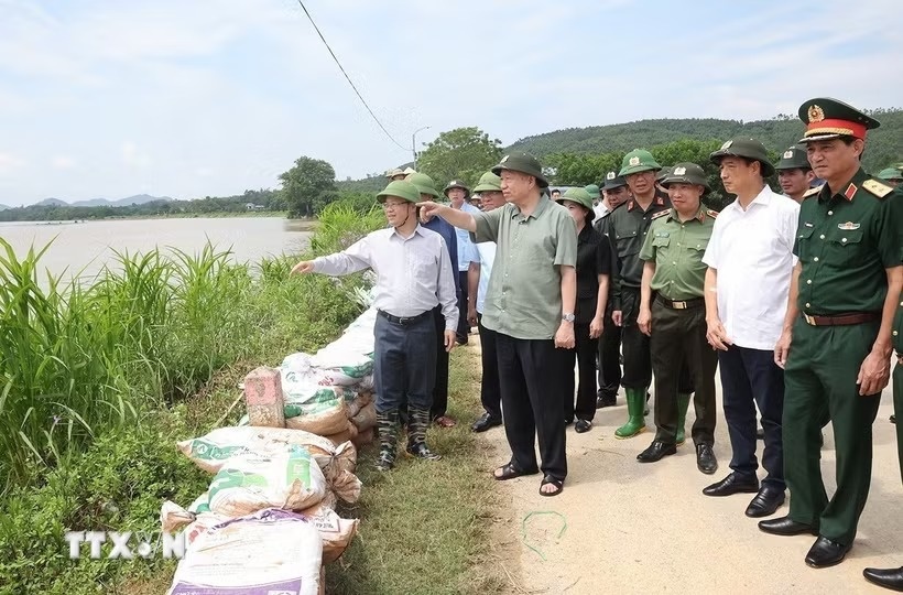Thu cua Tong Bi thu, Chu tich nuoc nhan Ngay truyen thong phong, chong thien tai hinh anh