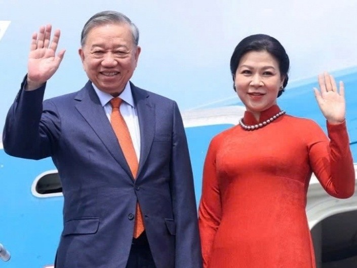 Tong Bi thu, Chu tich nuoc To Lam va Phu nhan sap tham chinh thuc Thai Lan hinh anh