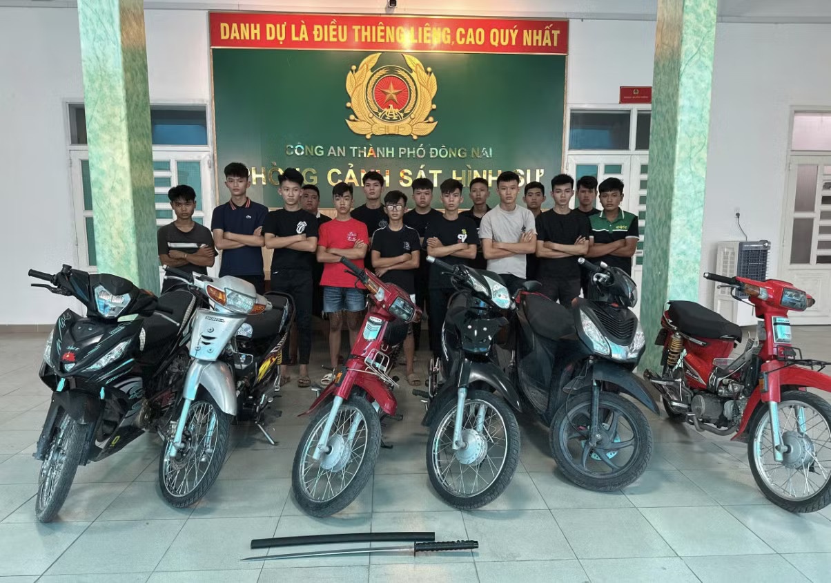 Tom gon nhom 'quai xe' mua dao gay nao loan trung tam TP Dong Nai hinh anh