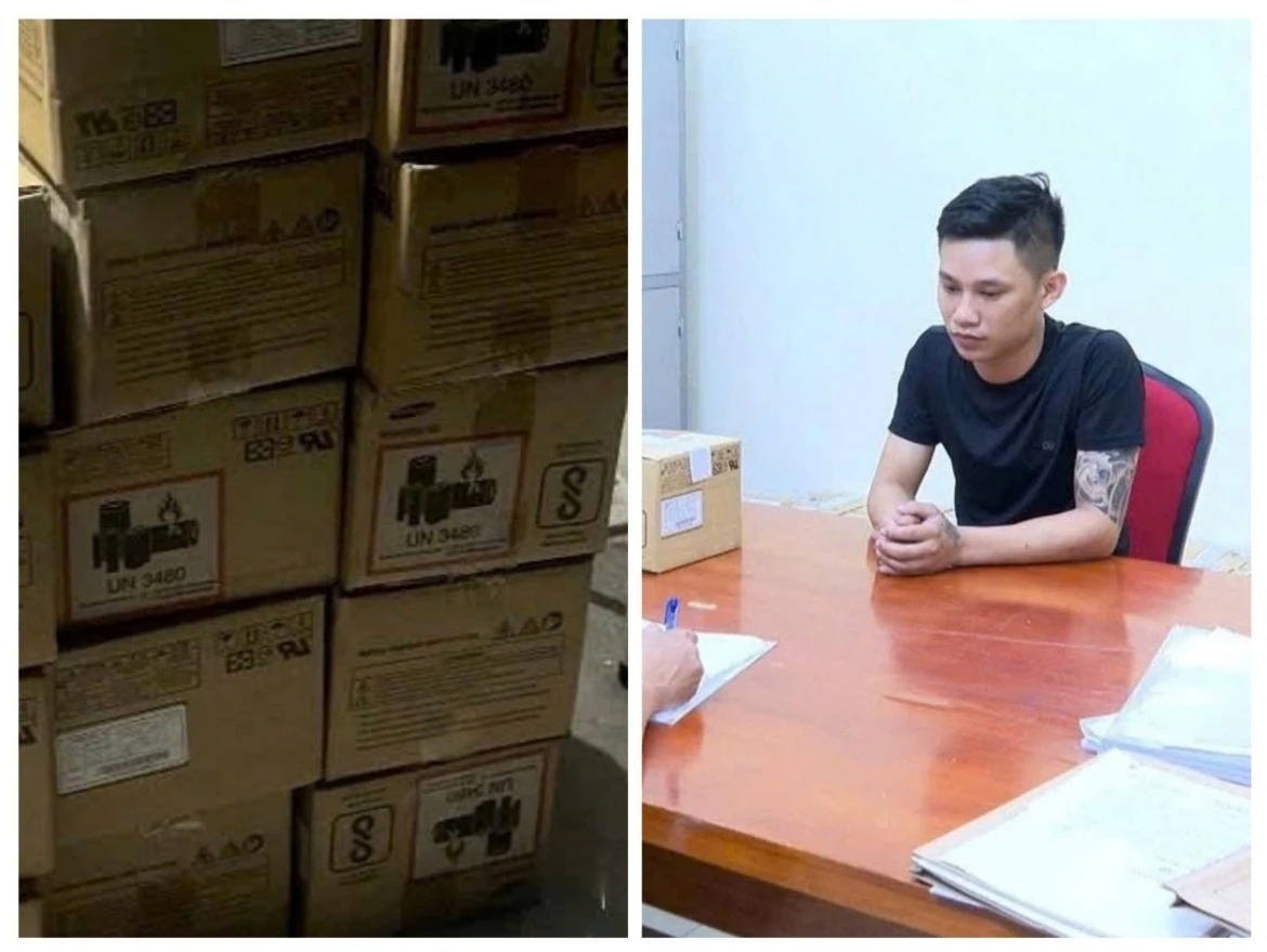 Trom gan 158.000 vien pin sac tai khu cong nghiep o Hai Phong hinh anh