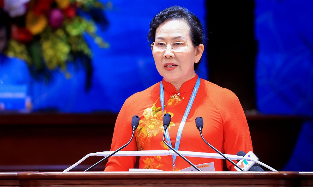 Ba Le Thi Thuy tai dac cu Chu tich Hoi Lien hiep Phu nu Viet Nam hinh anh