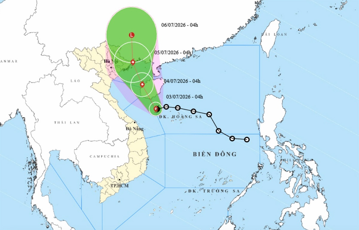 Bien Dong don bao so 1 giat cap 10, huong ve vung bien Quang Ninh - Hai Phong hinh anh