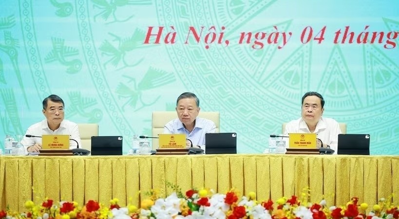 Tong Bi thu, Chu tich nuoc To Lam du Hoi nghi Chinh phu voi dia phuong hinh anh