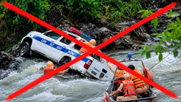 Cong an Lao Cai bac tin xe cong vu lao xuong suoi hinh anh