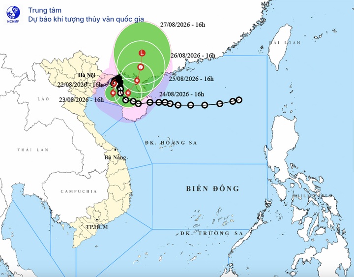 Bão số 4 cách Hải Phòng 150 km và có thể mạnh thêm, miền Bắc mưa lớn kéo dài