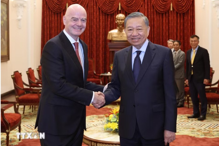 Tổng Bí thư, Chủ tịch nước Tô Lâm tiếp Chủ tịch FIFA