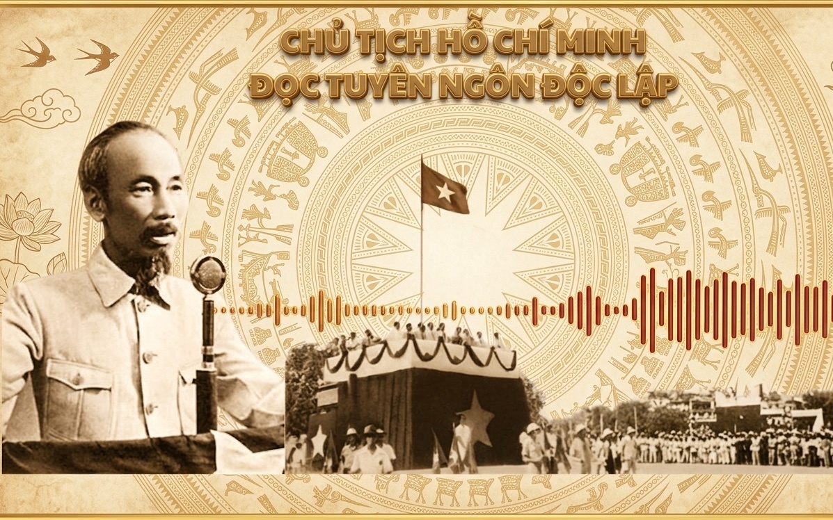 Chủ tịch Hồ Chí Minh đọc Tuyên ngôn Độc lập sáng 2/9/1945
