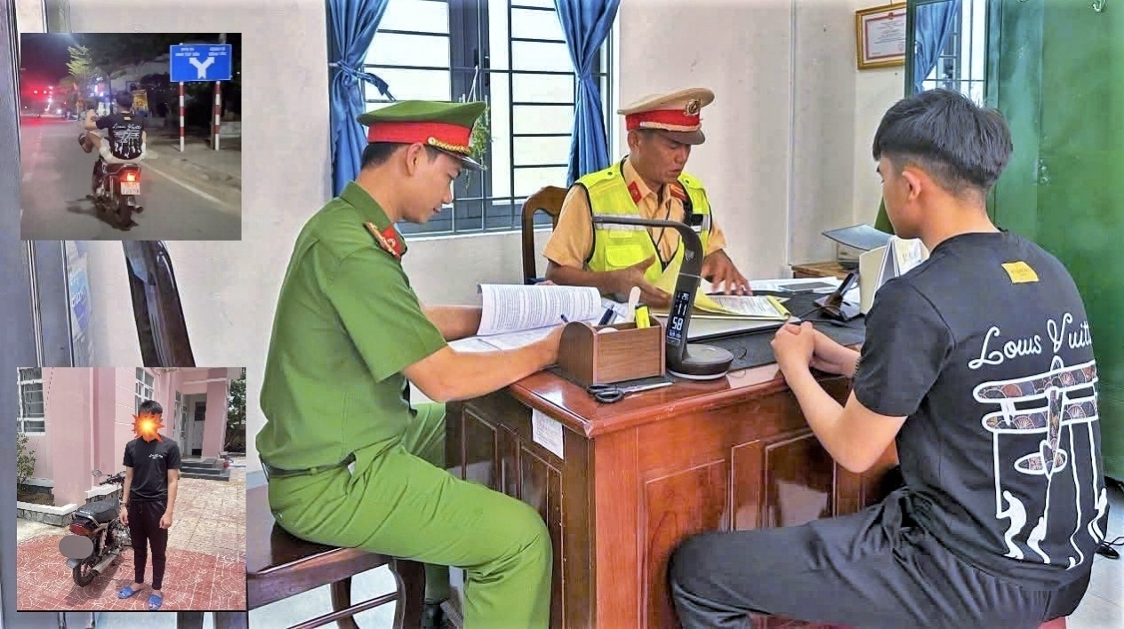 Con 17 tuổi 'diễn xiếc' khi lái môtô, bố bị công an xử phạt