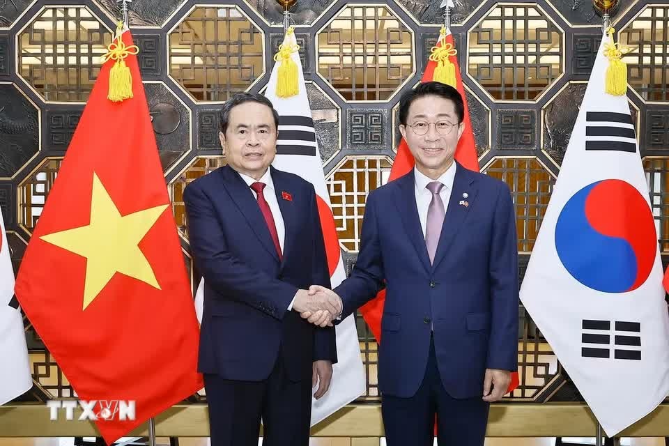 Chủ tịch Quốc hội Hàn Quốc hội đàm với Chủ tịch Quốc hội Trần Thanh Mẫn