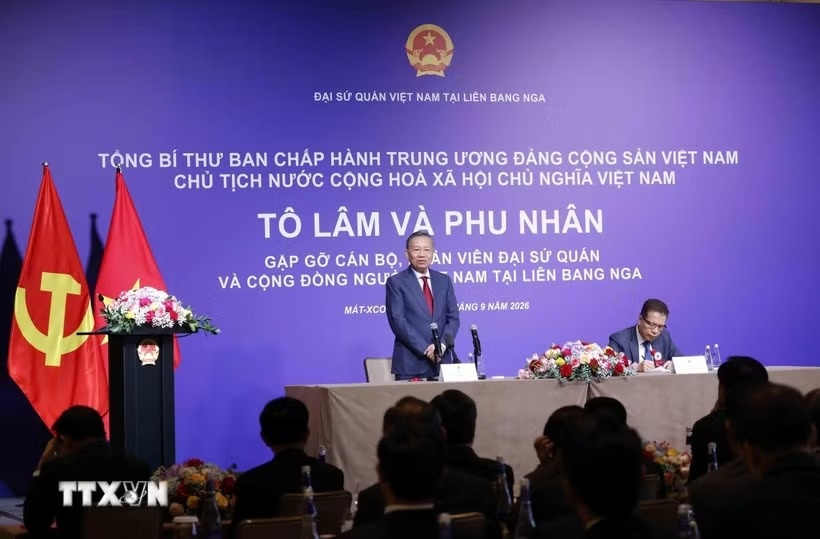 Tổng Bí thư, Chủ tịch nước gặp gỡ cộng đồng người Việt Nam tại Liên bang Nga