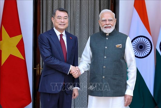 Thủ tướng Lê Minh Hưng hội đàm với Thủ tướng Ấn Độ Narendra Modi